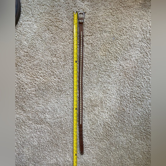 Women’s Tony Lama Beaded Leather Belt Blue Brown Size 30 - Picture 13 of 13